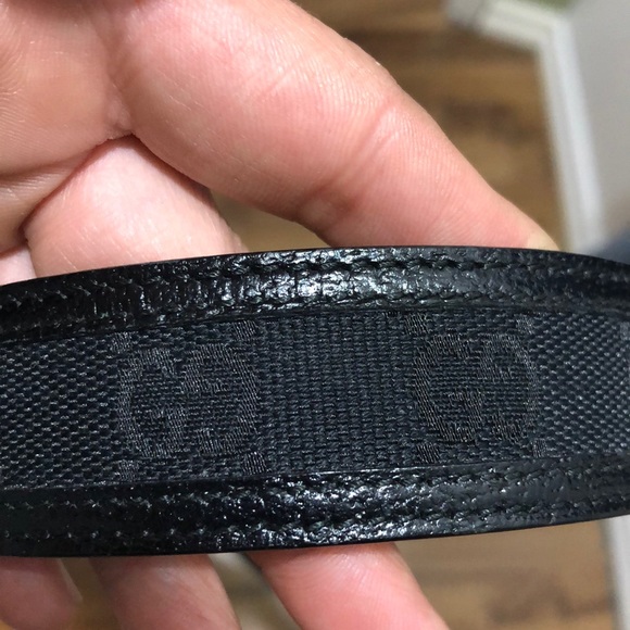 GUCCI Men’s Black Monogram Belt - Picture 14 of 16